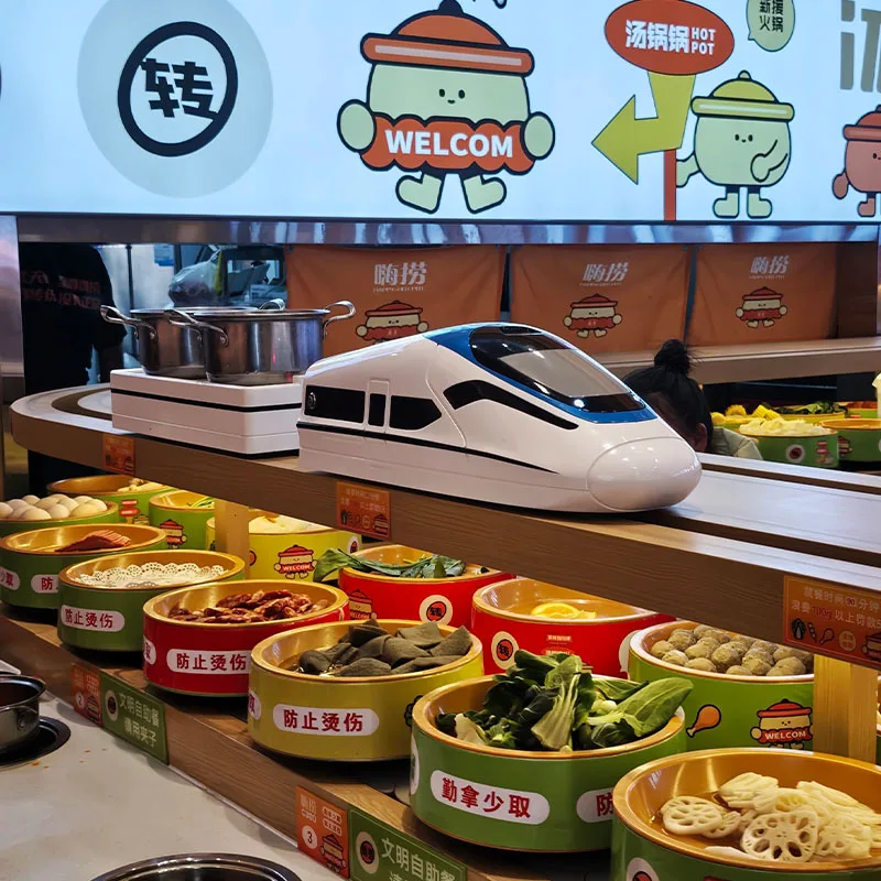 Automatic Rotating Hot Pot Conveyor System Automatic Rotating Hot Pot Conveyor System